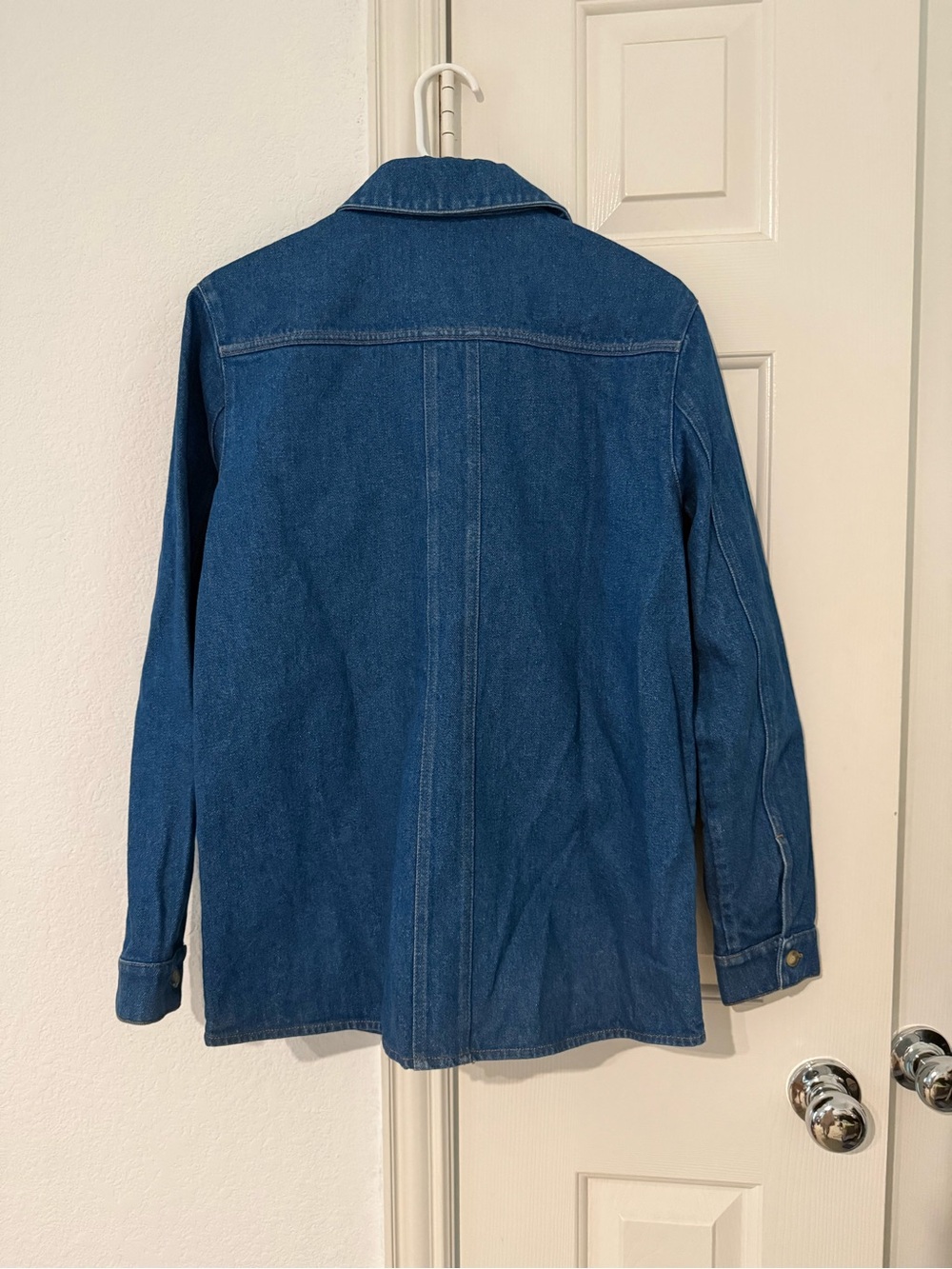 Sezane WILL Blue Denim Button-Up Jacket - Picture 5 of 5